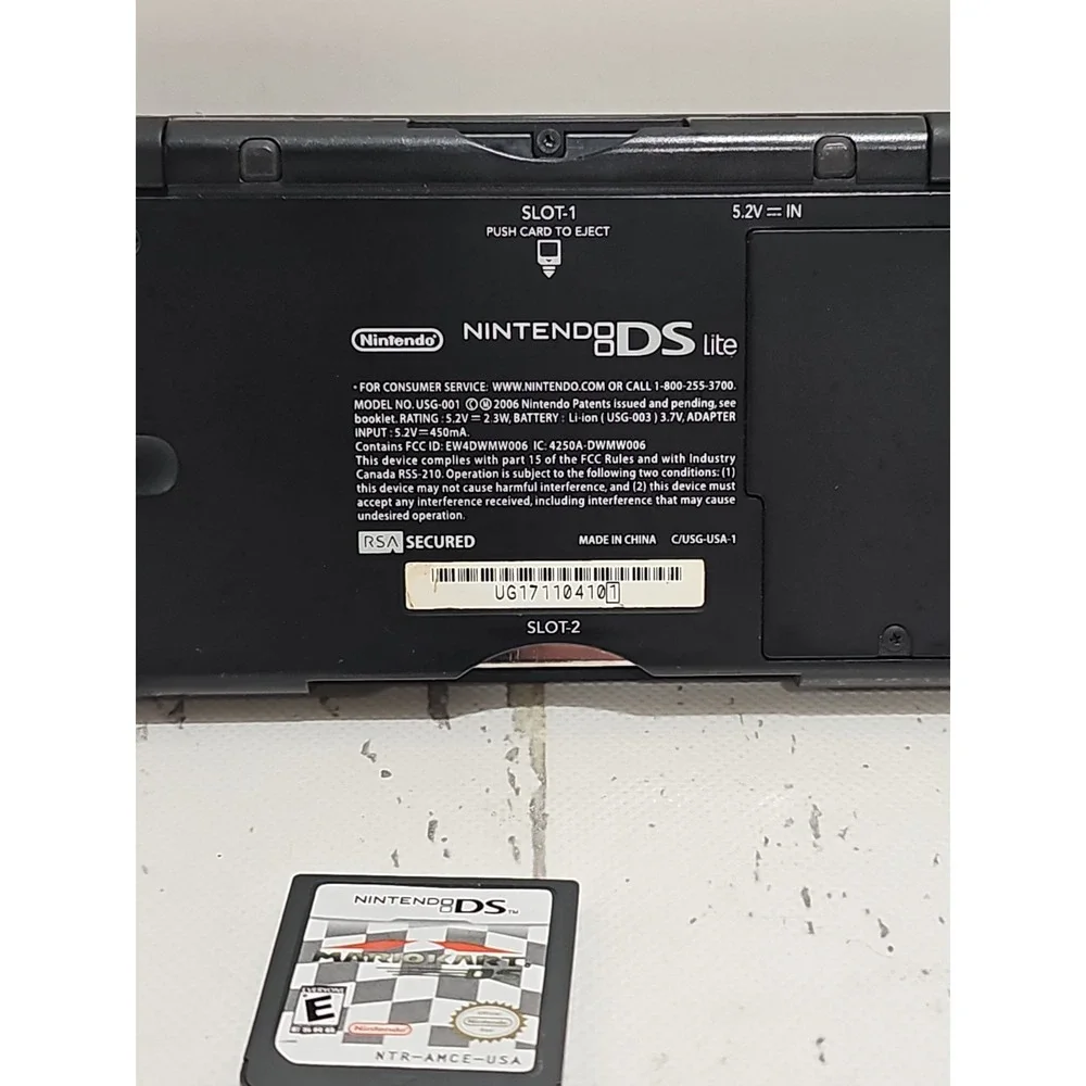 Nintendo DS Lite Handheld Console - Enamel Navy With Mario Kart SEE DESCRIPTION - Picture 8 of 10